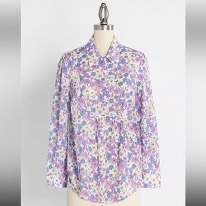 NWT ModCloth flower patch pleasantries shirt SMALL